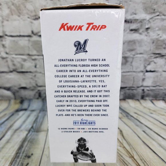 Milwaukee Brewers Jonathan Lucroy Collectible Bobble Head Figure 2012 MLB - Picture 6 of 9